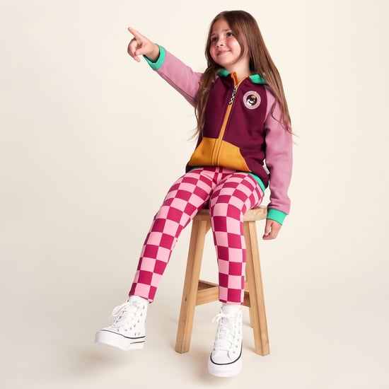 Portland Shaun the Sheep Kids Supersoft Sherpa Lined Hoodie - Candy Floss/Beetroot Red - Image 4