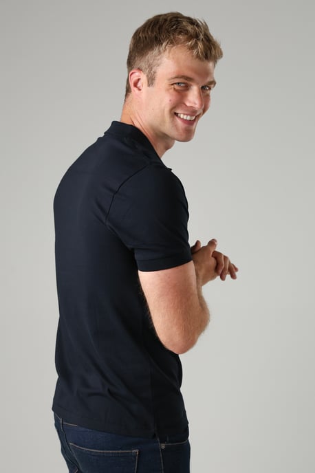 Black 3 Pack Cotton Short Sleeve Polo Shirts - Image 3