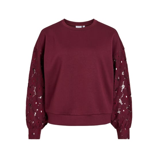 Vila visavena lace o-neck l/s sweat/lc 14121168 port royale - Image 1