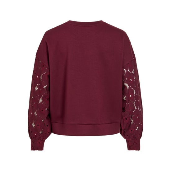 Vila visavena lace o-neck l/s sweat/lc 14121168 port royale - Image 2