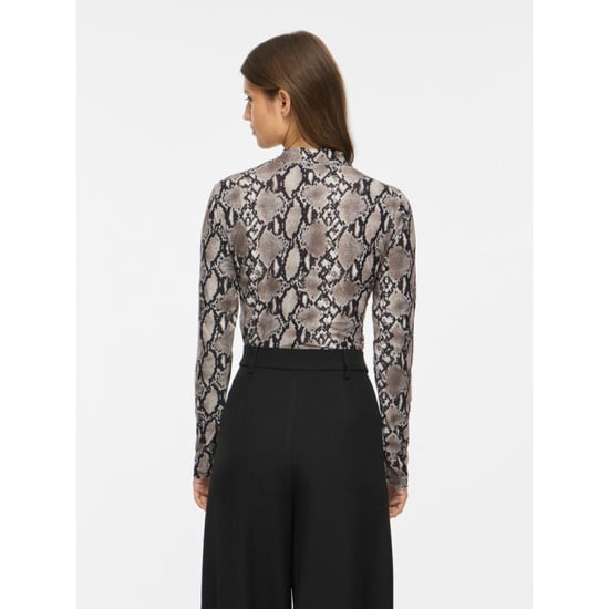 Vila vileoa l/s high neck top noos 14066134 ultimate grey - Image 3
