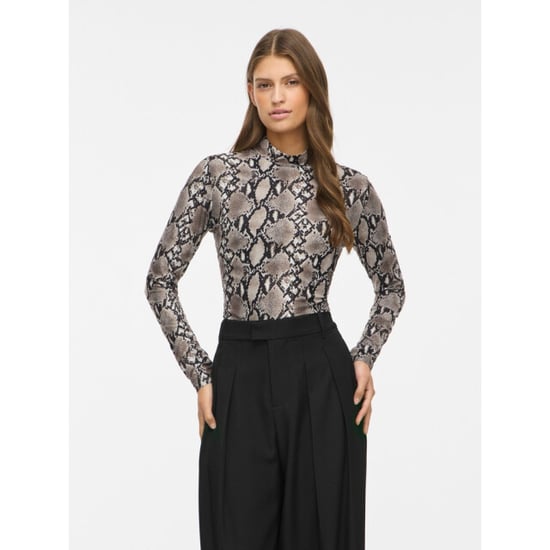 Vila vileoa l/s high neck top noos 14066134 ultimate grey - Image 4