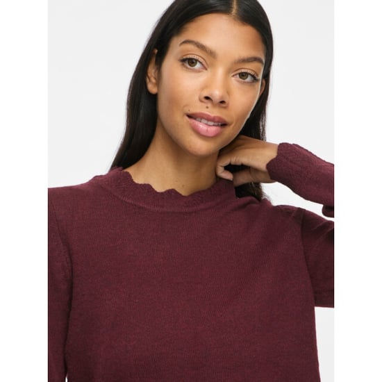 Vila vinikolina o-neck l/s knit top no 14106419 port royale - Image 3