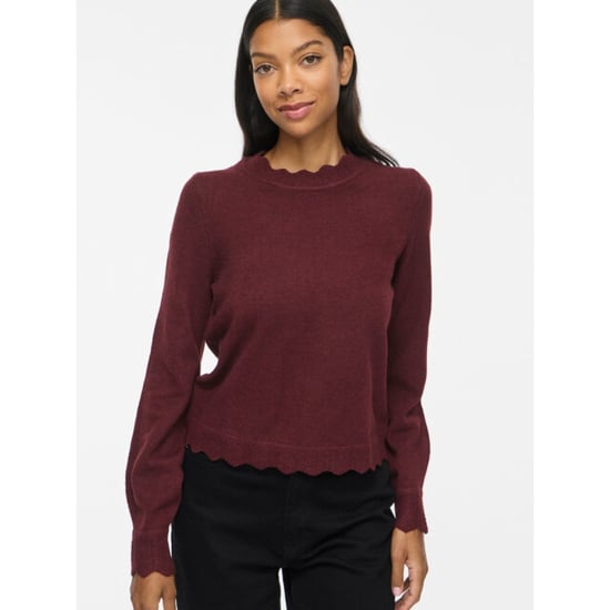 Vila vinikolina o-neck l/s knit top no 14106419 port royale - Image 4