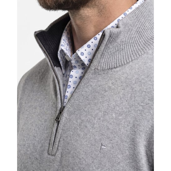 Campbell Schipperstrui mid grey melange - Image 6
