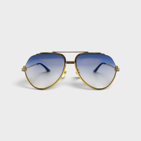 Casablanca stainless steel aviator - gold silver midnight blue gradient - Image 1