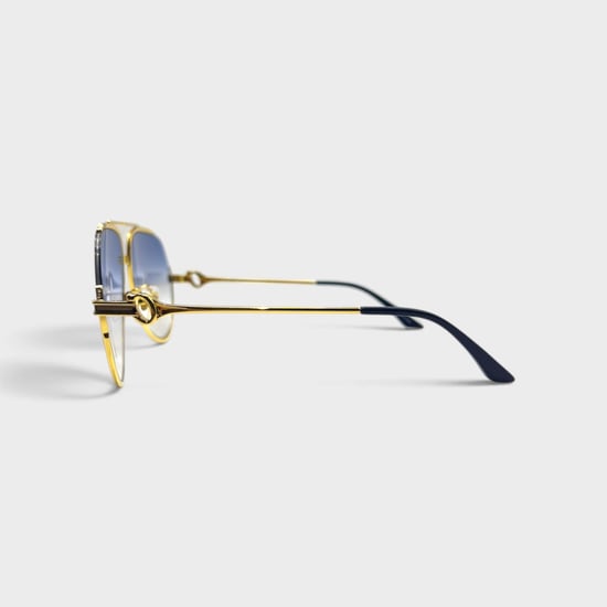 Casablanca stainless steel aviator - gold silver midnight blue gradient - Image 3