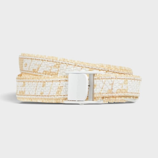 Off-White Industrial Printed Raffia Belt Beige - Image 1