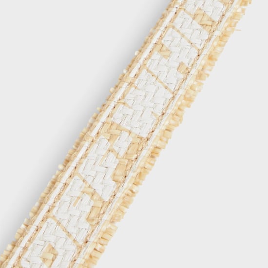 Off-White Industrial Printed Raffia Belt Beige - Image 2