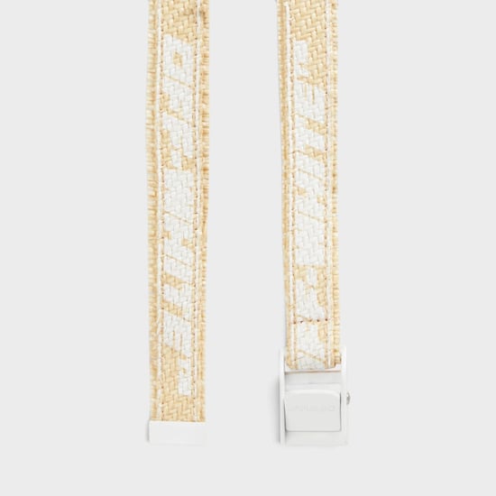 Off-White Industrial Printed Raffia Belt Beige - Image 3