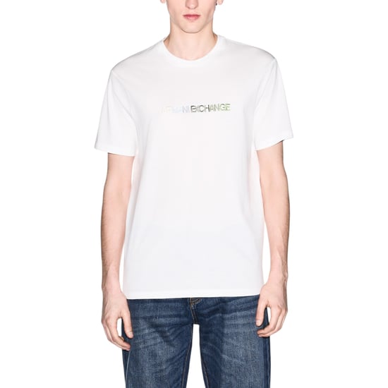 Armani Exchange Mens T-Shirts 3D Embroidered Logo Print Short Sleeve Cotton Tee - Image 1