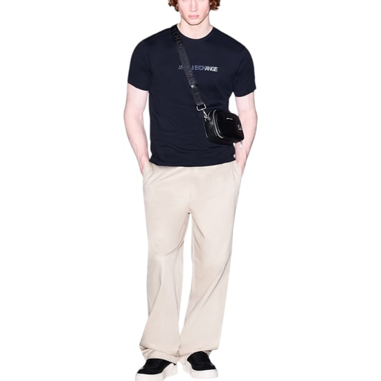Armani Exchange Mens T-Shirts 3D Embroidered Logo Print Short Sleeve Cotton Tee - Image 4
