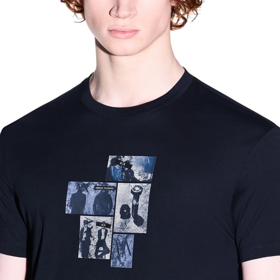 Armani Exchange AF10358 Mens T Shirts Crew Neck Graphic Print Cotton Summer Tee - Image 3