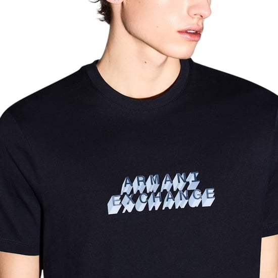 Armani Exchange XM002779 Mens T Shirts Crew Neck Slim Fit Summer Soft Cotton Tee - Image 3