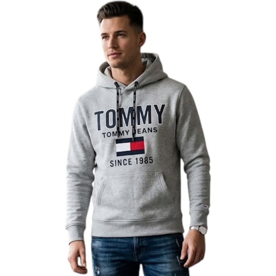TOMMY JEANS Mens Hoodies Casual Logo Sweatshirts Pullover Hooded Jumpers Top - Image 1