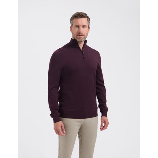 Saint Steve Elwin 80032 merlot half zip trui - Image 1
