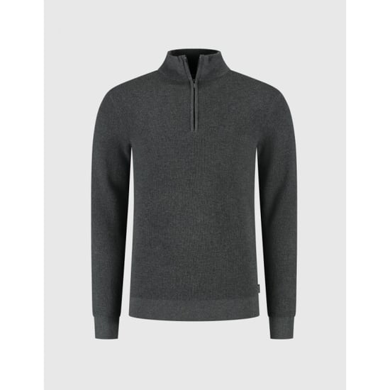 Saint Steve Dominic 90021 titanium grey melee half zip trui - Image 3