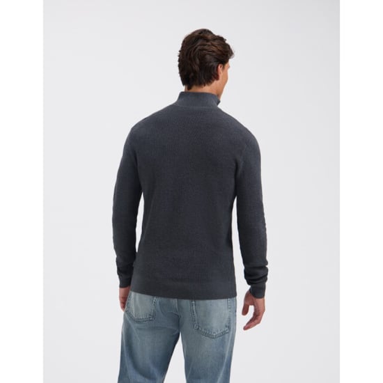 Saint Steve Dominic 90021 titanium grey melee half zip trui - Image 4