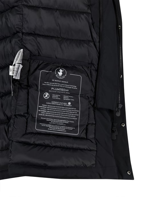 Save the Duck parka jas zwart effen capuchon - Image 4
