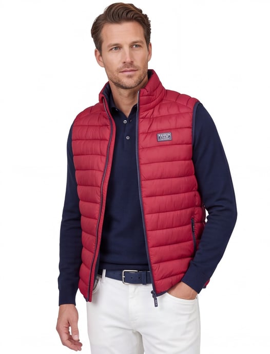 New Zealand effen rood bodywarmer normale fit - Image 1