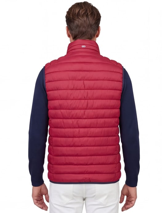 New Zealand effen rood bodywarmer normale fit - Image 2