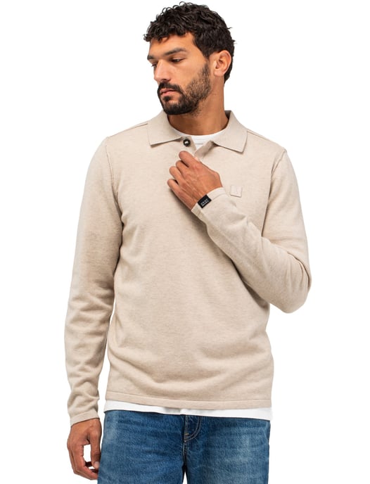 Butcher of Blue polo beige effen - Image 1