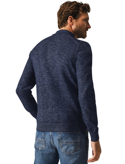 pullover polo lange mouw State of Art donkerblauw - Image 2