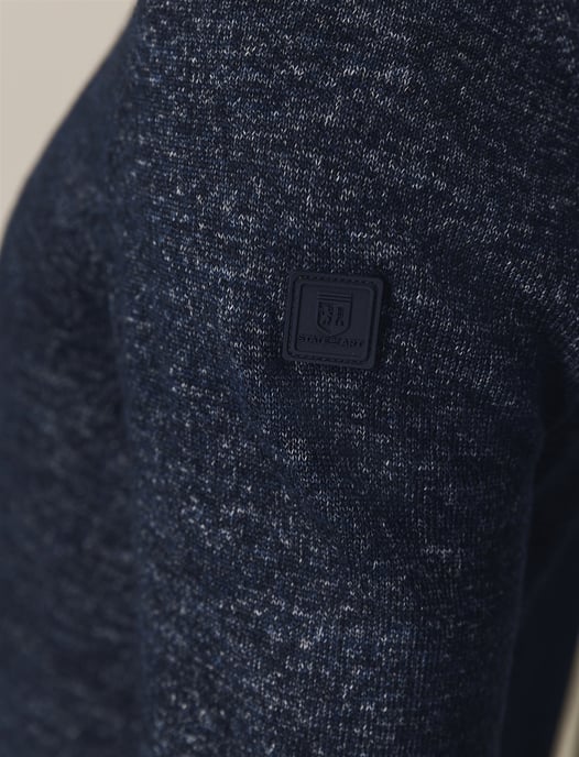 pullover polo lange mouw State of Art donkerblauw - Image 3