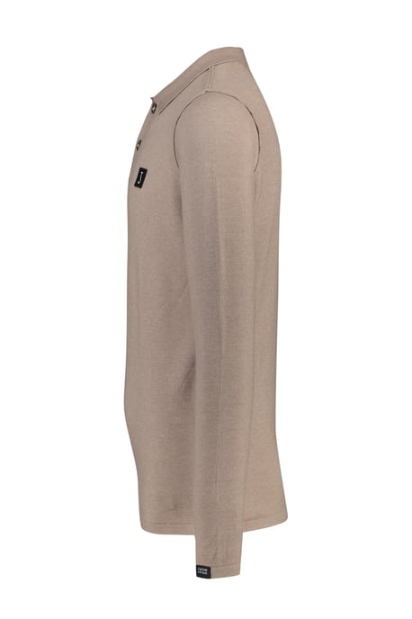 polo lange mouw Butcher of Blue beige - Image 3