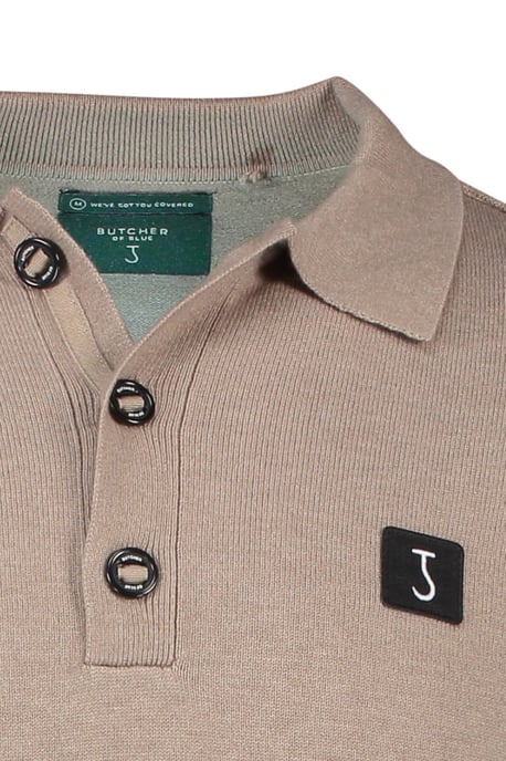 polo lange mouw Butcher of Blue beige - Image 4