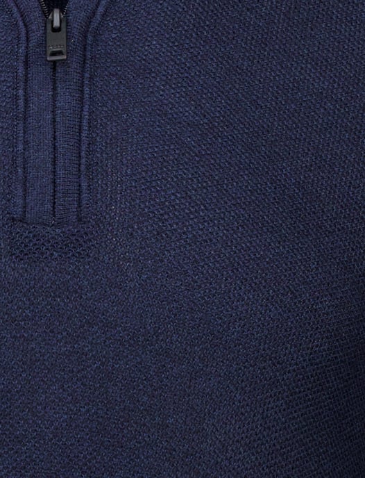 poloshirt Boss Orange donkerblauw met rits - Image 4