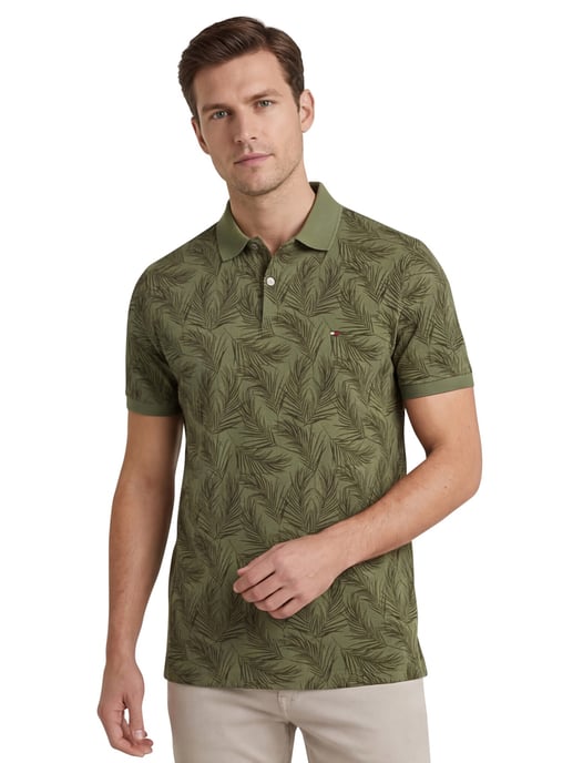 Tommy Hilfiger polo groen geprint katoen normale fit - Image 1