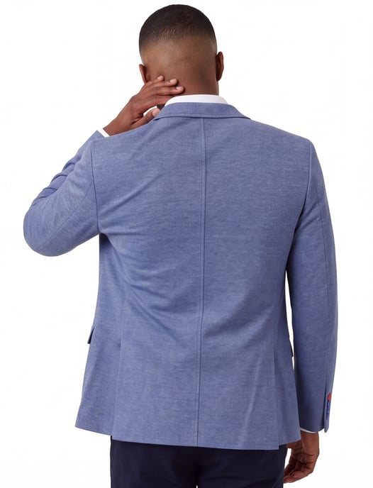 A Fish Named Fred colbert gemeleerd blauw slim fit - Image 2