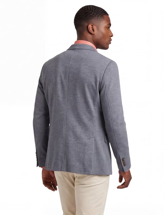 A Fish Named Fred colbert gemeleerd blauw slim fit - Image 4