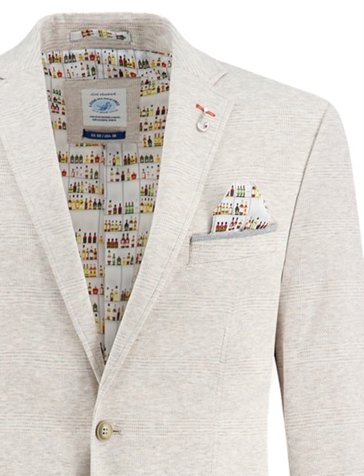 A Fish Named Fred colberts beige effen slim fit - Image 3