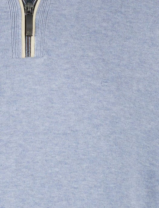 Casa Moda half zip pullover effen lichtblauw - Image 3