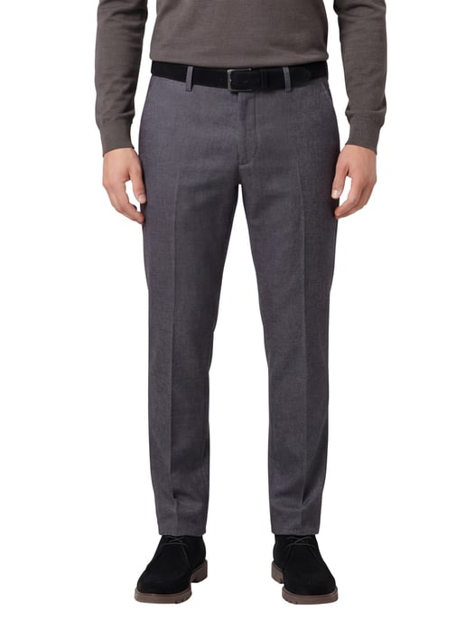 katoenen broek Gardeur grijs effen normale fit - Image 1