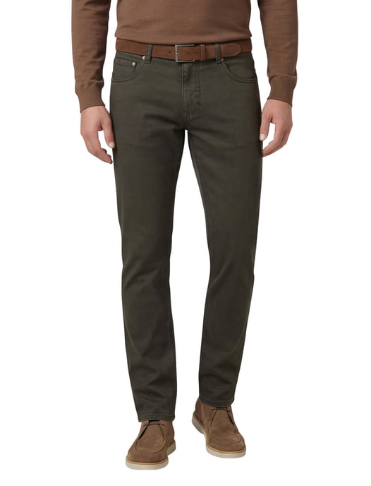 Gardeur Pantalon Bill 5-p groen katoen - Image 1