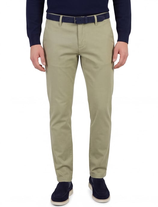 Broek Alberto chino beige flatfront - Image 1