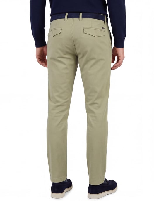 Broek Alberto chino beige flatfront - Image 2