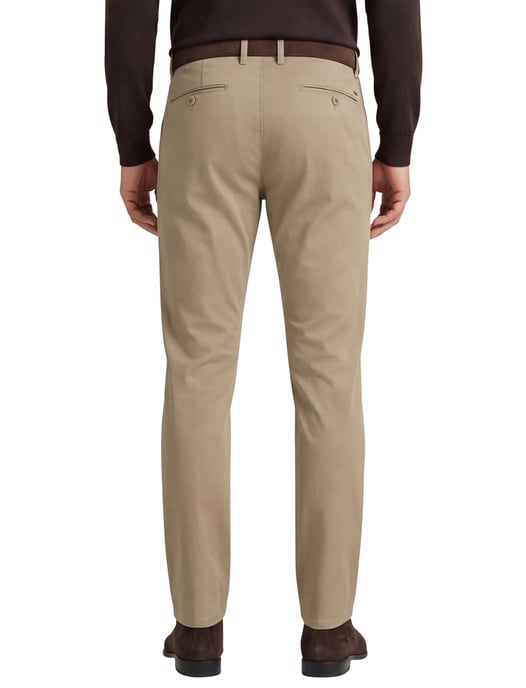 Alberto slim fit katoenen pantalon khaki - Image 2