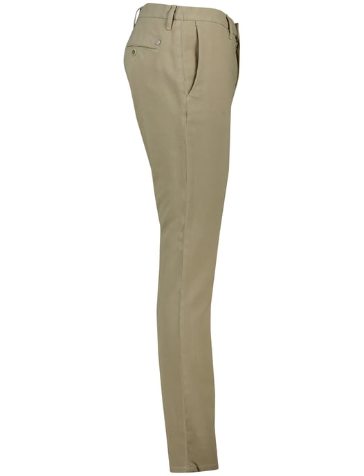 Alberto slim fit katoenen pantalon khaki - Image 3