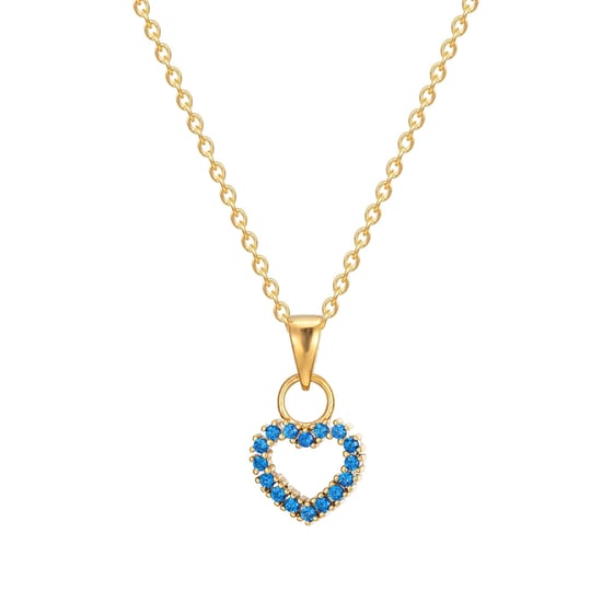 18ct Gold Plated Sapphire Heart Charm - Image 3