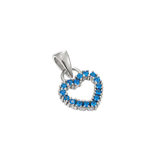 Sterling Silver Sapphire Heart Charm - Image 1