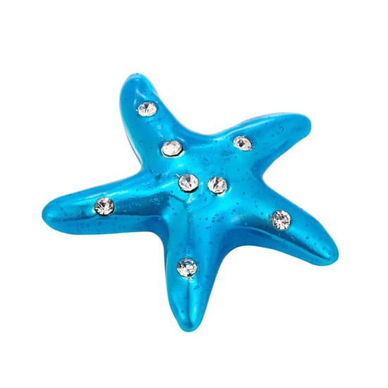 Sterling Silver Blue Enamel Starfish Charm - Image 1