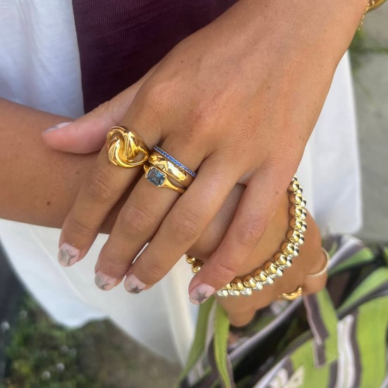 18ct Gold Plated Sapphire Eternity Ring - Image 4
