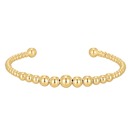 18ct Gold Plated Bead Torque Bangle - Image 1