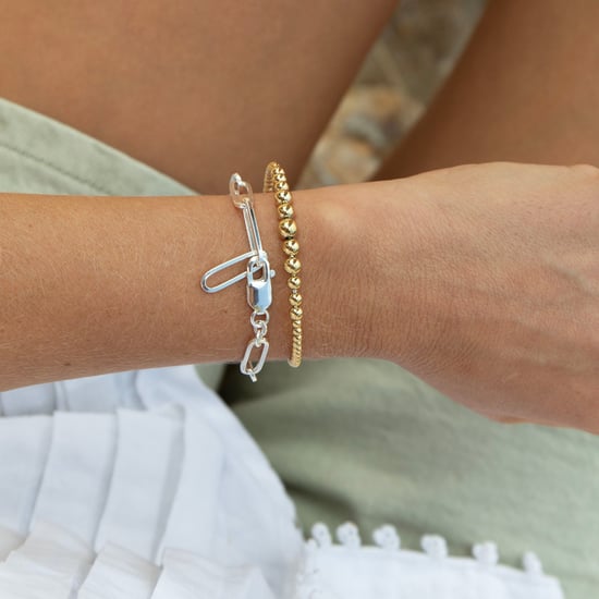 18ct Gold Plated Bead Torque Bangle - Image 2