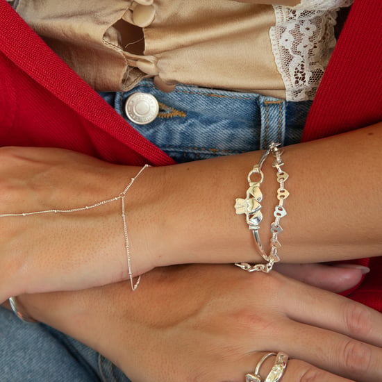 Sterling Silver Heart CZ Mariner Chain Bracelet - Image 2