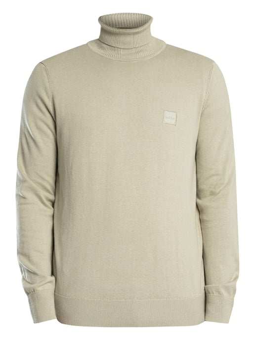 BOSS Akiro Coltrui Gebreide Trui, Beige - Image 6